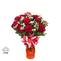 Florero de Rosas Rojas