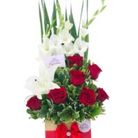 Cajita de Rosas y Lilium